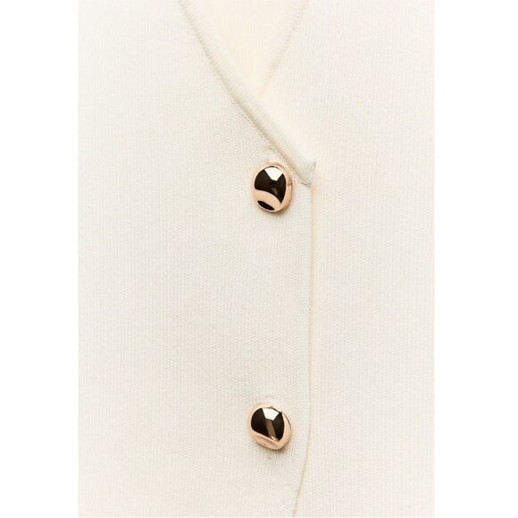 Zara gold button knit vest NWOT - Picture 4 of 5